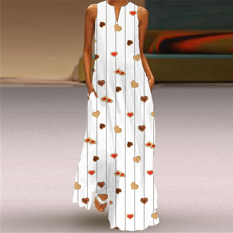 Women's Floral Summer Sleeveless Maxi Dress