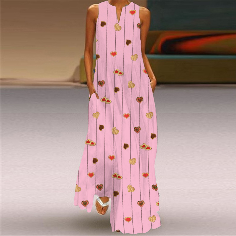 Women's Floral Summer Sleeveless Maxi Dress