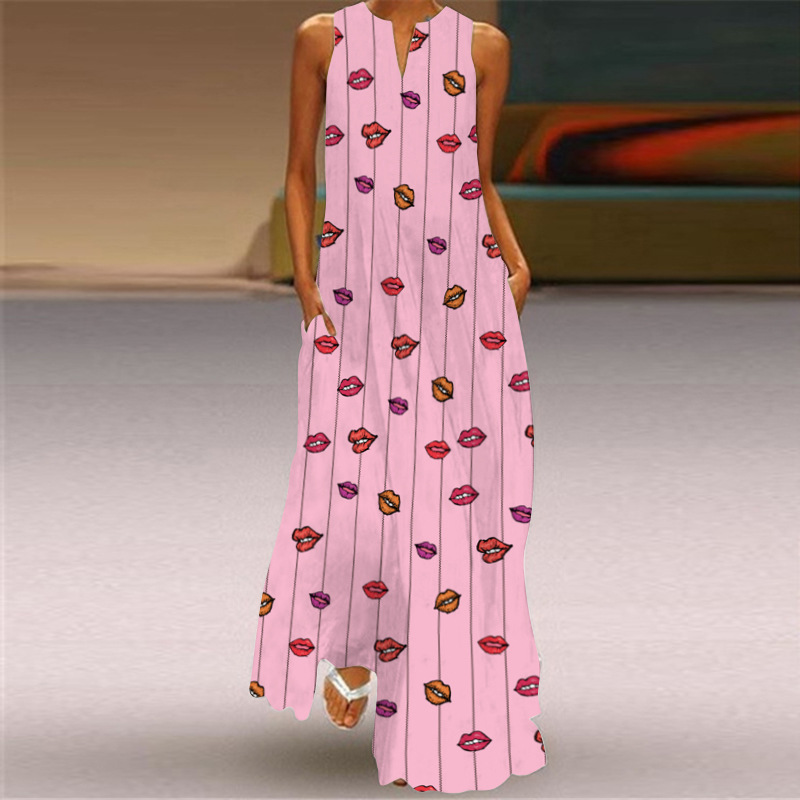 Women's Floral Summer Sleeveless Maxi Dress