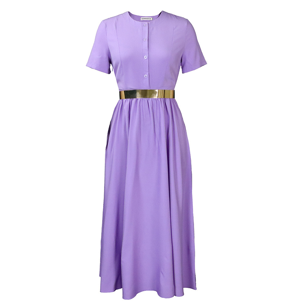Light purple with a belt