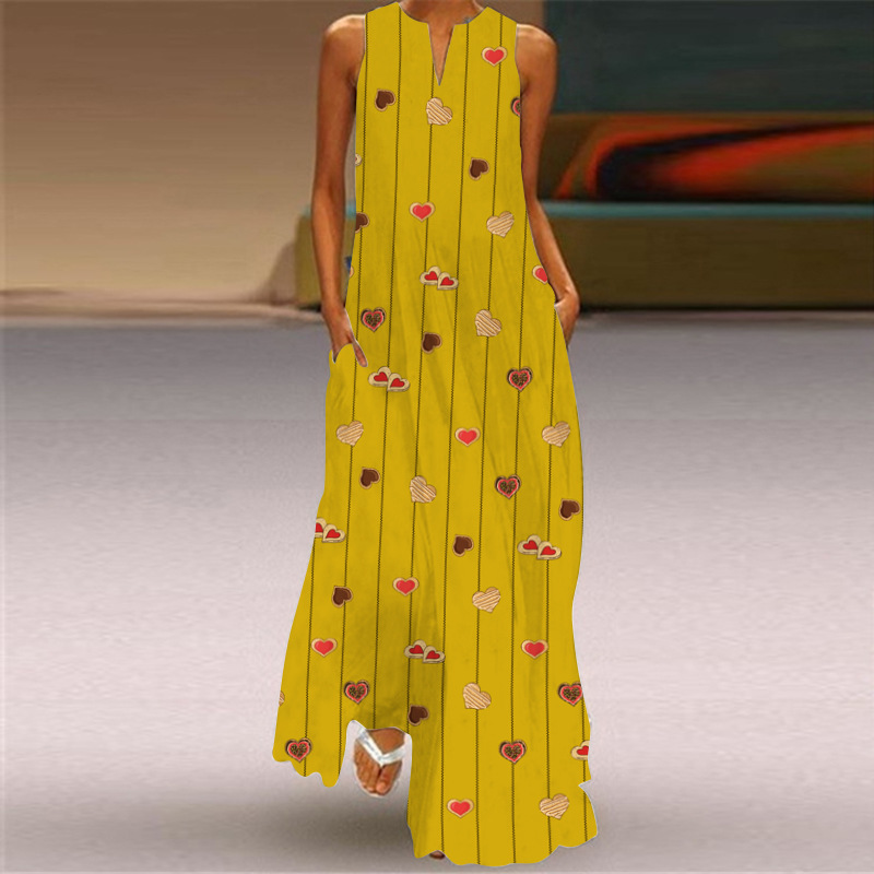 Women's Floral Summer Sleeveless Maxi Dress