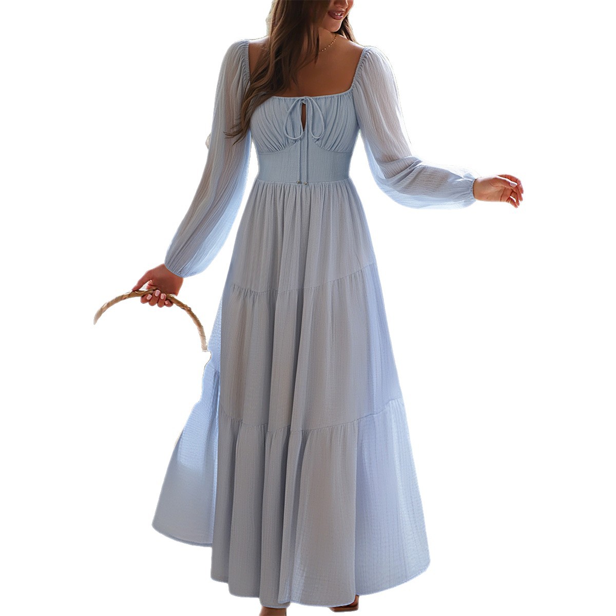 Casual Vacation Spaghetti Strap Atmosphere Dress for Women Autumn Winter