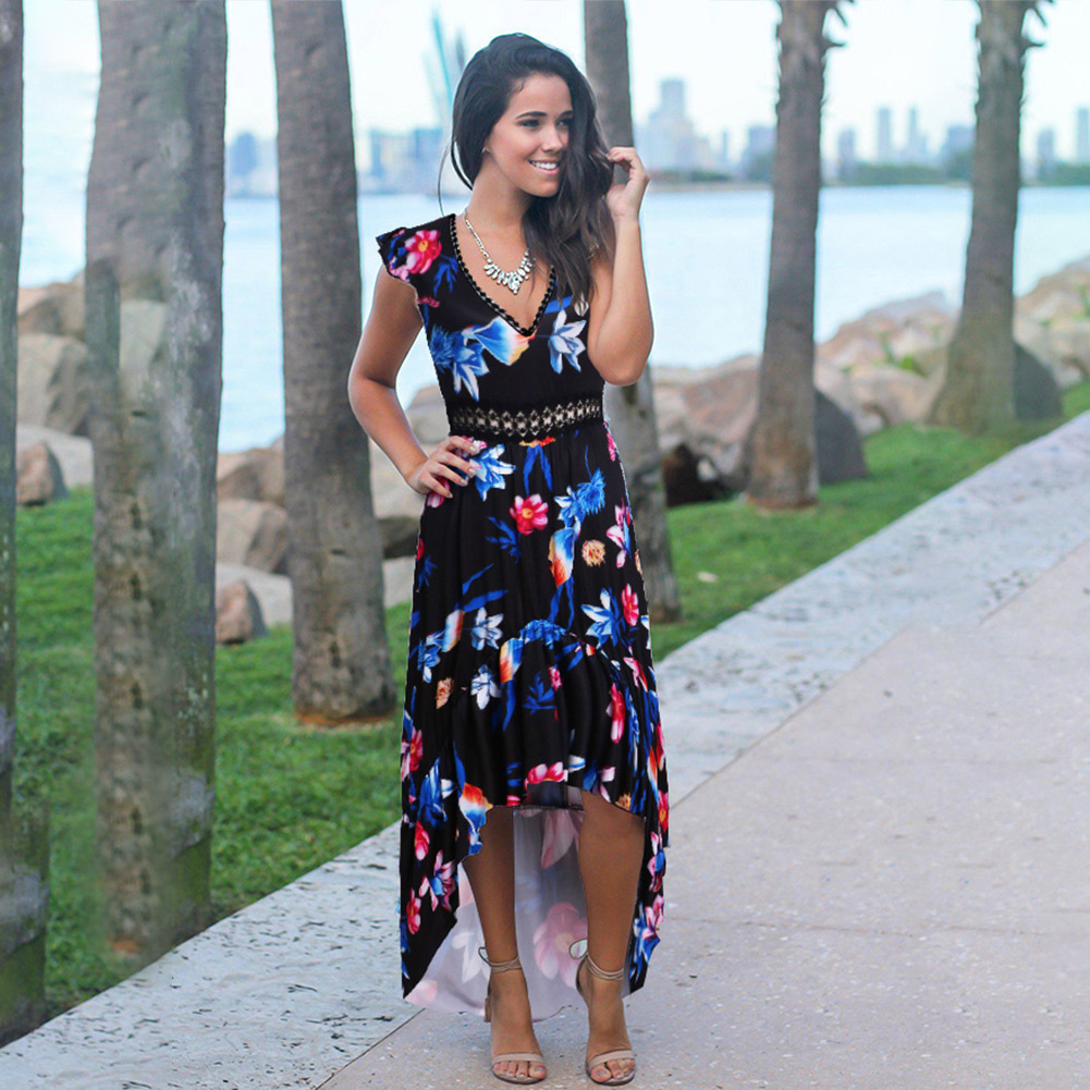 Sleeveless Floral Dress Milk Silk Fabric Fashionable Design Spring Summer Style Wholesale Available