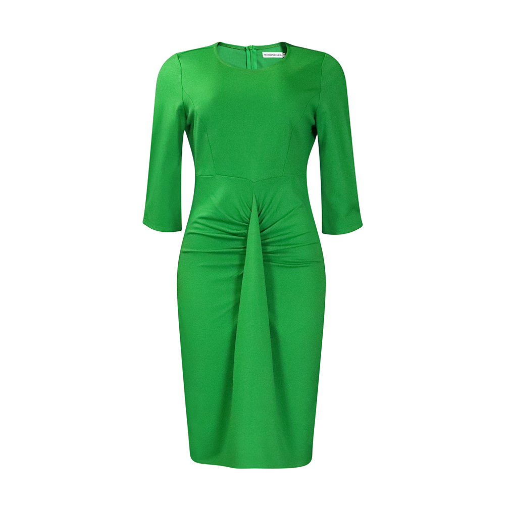 Fashionable Plus Size African Dress for Women, 5 Point Sleeve, Slim Fit, Elegant Commuter Style, Perfect for Casual and Formal