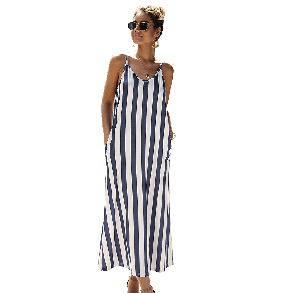 Striped Summer Dress Original Design Sleeveless Casual Style Perfect for Beach or Party Ready to Ship