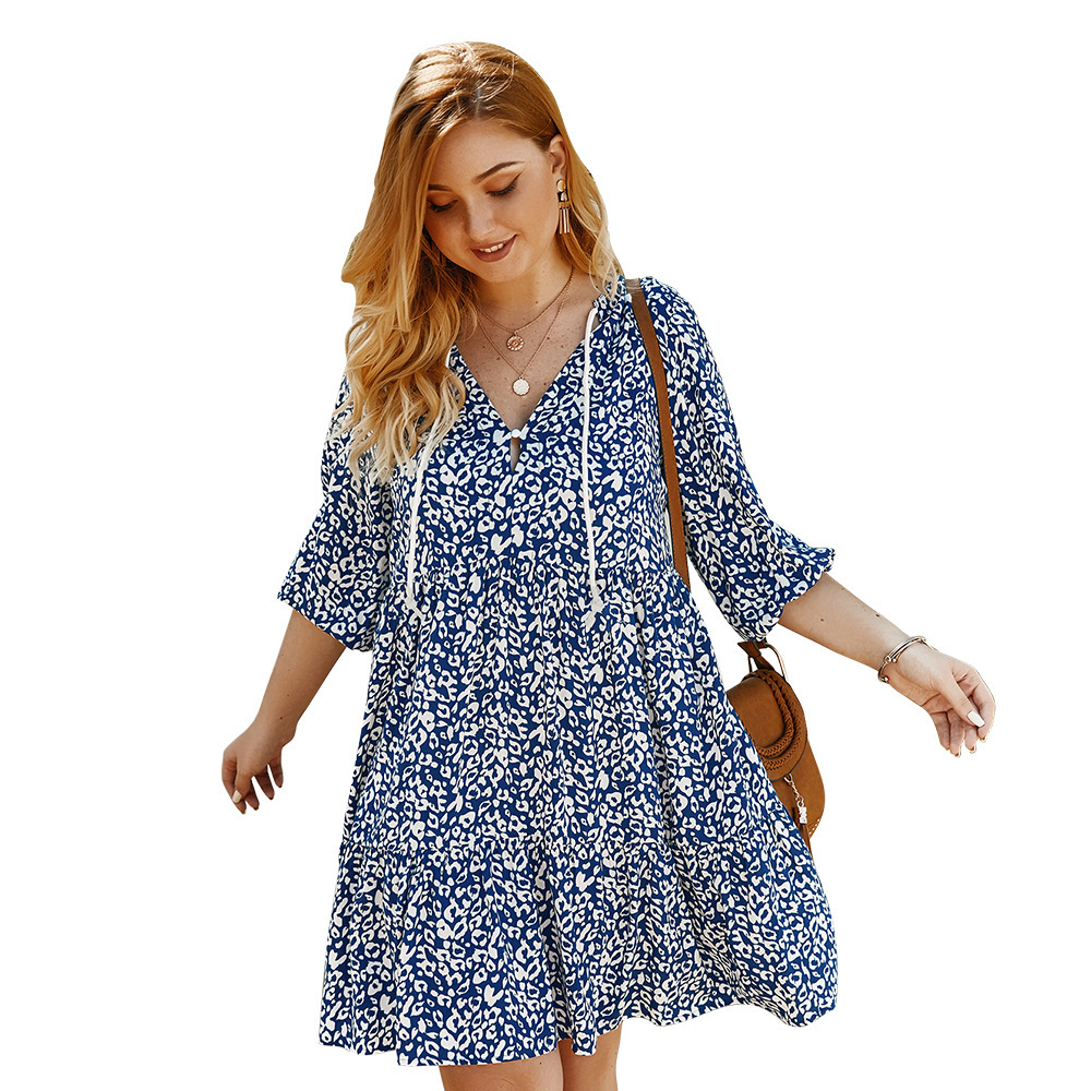 Plus Size Womens Dress Custom Design Comfortable Fit Stylish Print Casual Wear for Everyday Use Wholesale Available