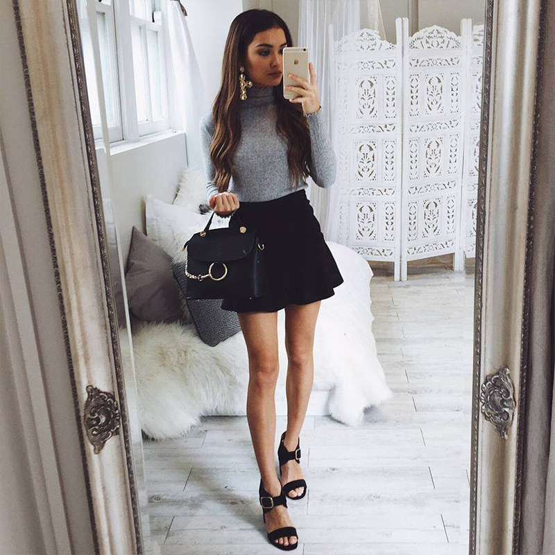 Knit Sweater Dress Slim Fit High Neck Sexy Design Spring Summer Fashion Wholesale Available