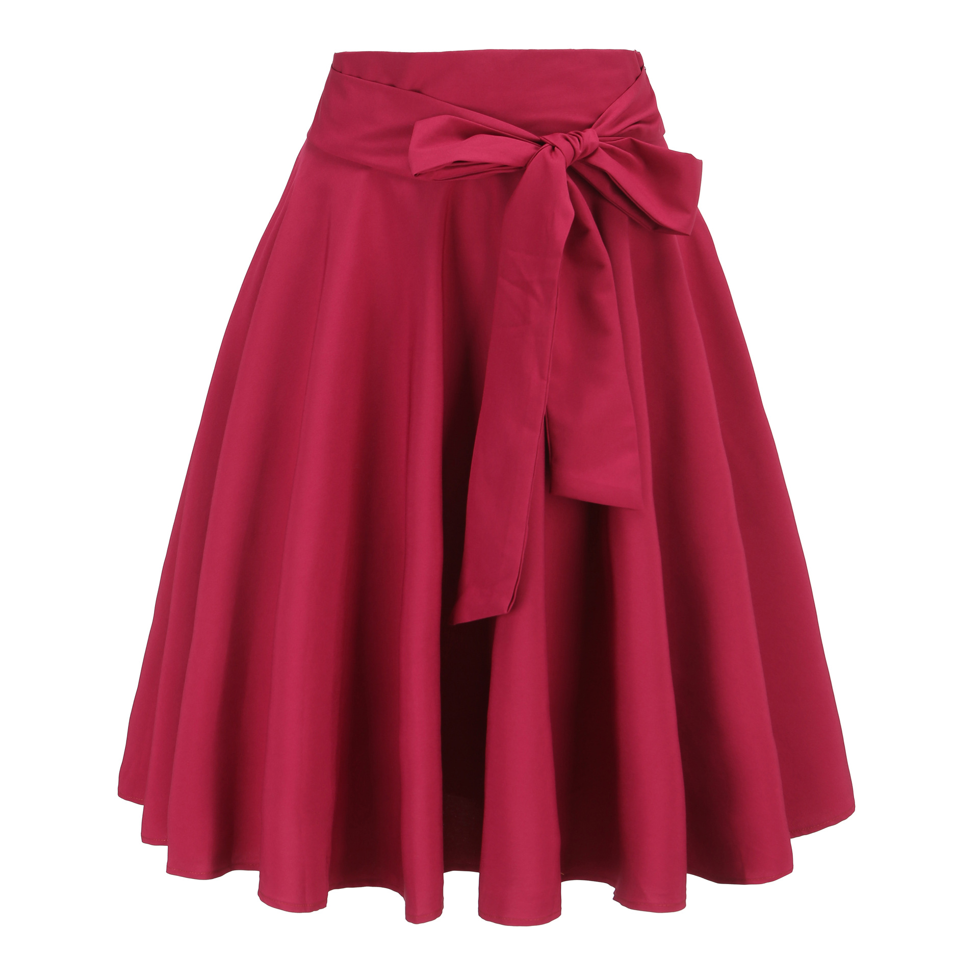 High Waisted A Line Skirt Elegant OL Style Lace Up Design Flowy Hem Perfect for Office Wear Wholesale Available