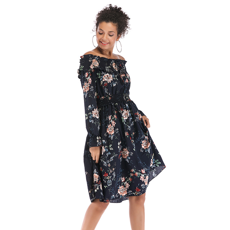 Floral Print Wrap Dress Elegant Design Comfortable Fit Spring Fashion Wholesale Womens Apparel Ready to Ship
