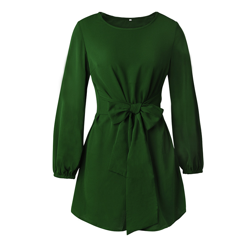 Womens Long Sleeve Dress Waist Defining Elegant Design Fall Winter Fashion Wholesale Available