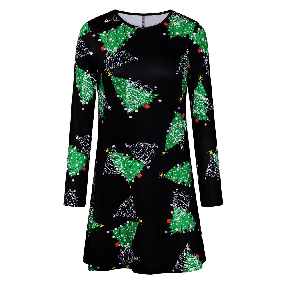 Long Sleeve Printed T Shirt Womens Casual Top Christmas Theme Wholesale Available low MOQ private label