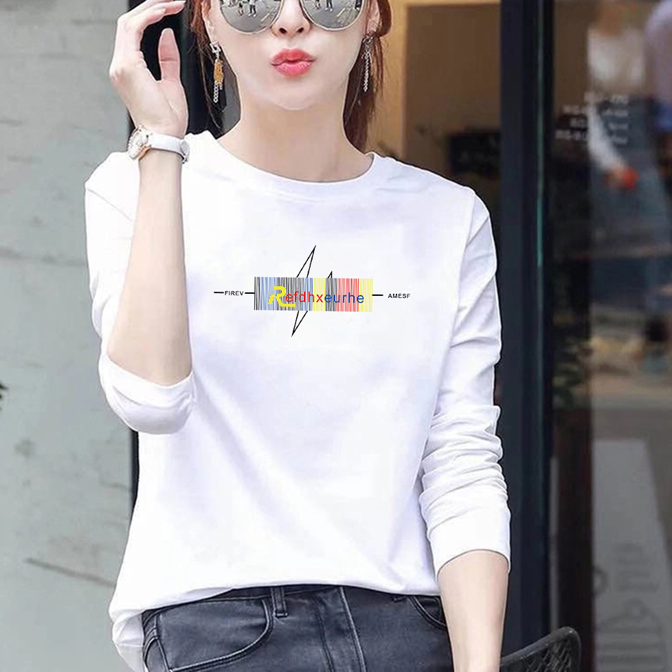 Womens Loose Fit Round Neck Long Sleeve T Shirt 95 Cotton Floral Print Plus Size Casual Spring Wear Wholesale