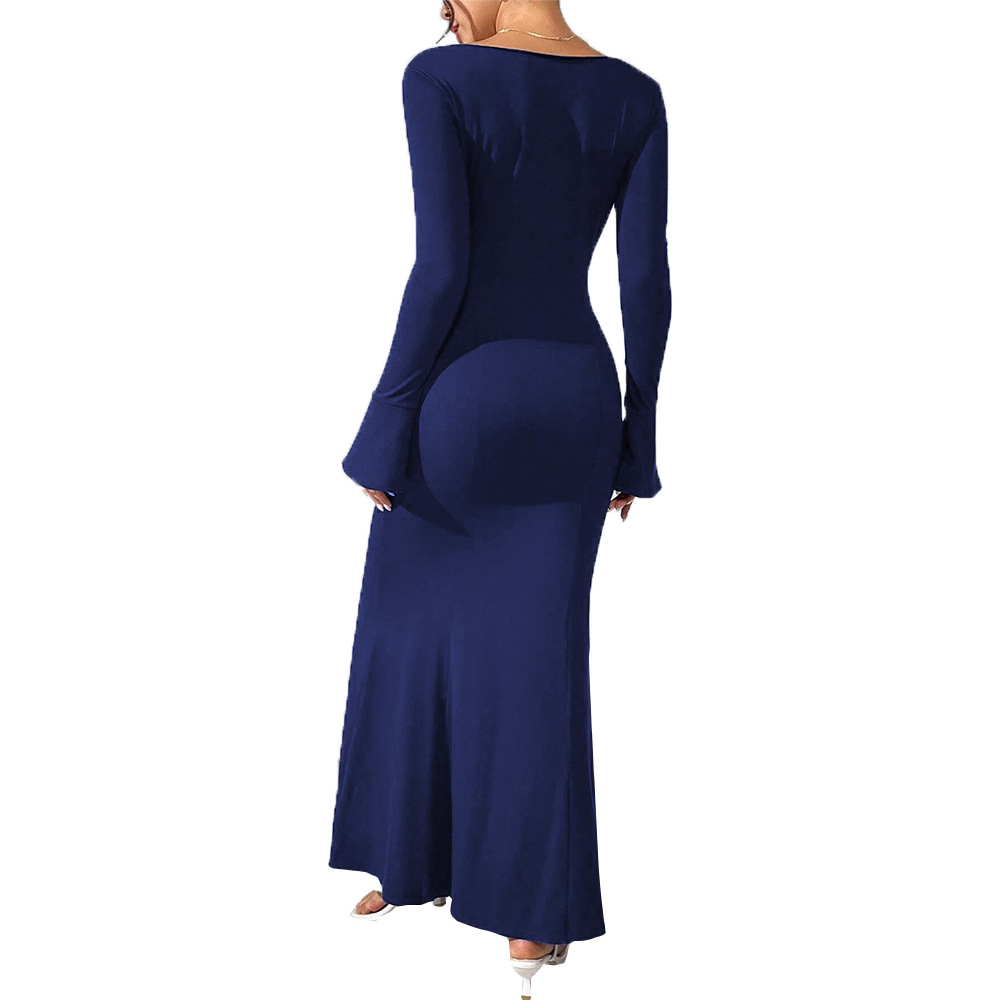 Elegant Long Sleeve Mermaid Dress Fall Winter Collection Party Wear Comfortable Fabric Wholesale Available