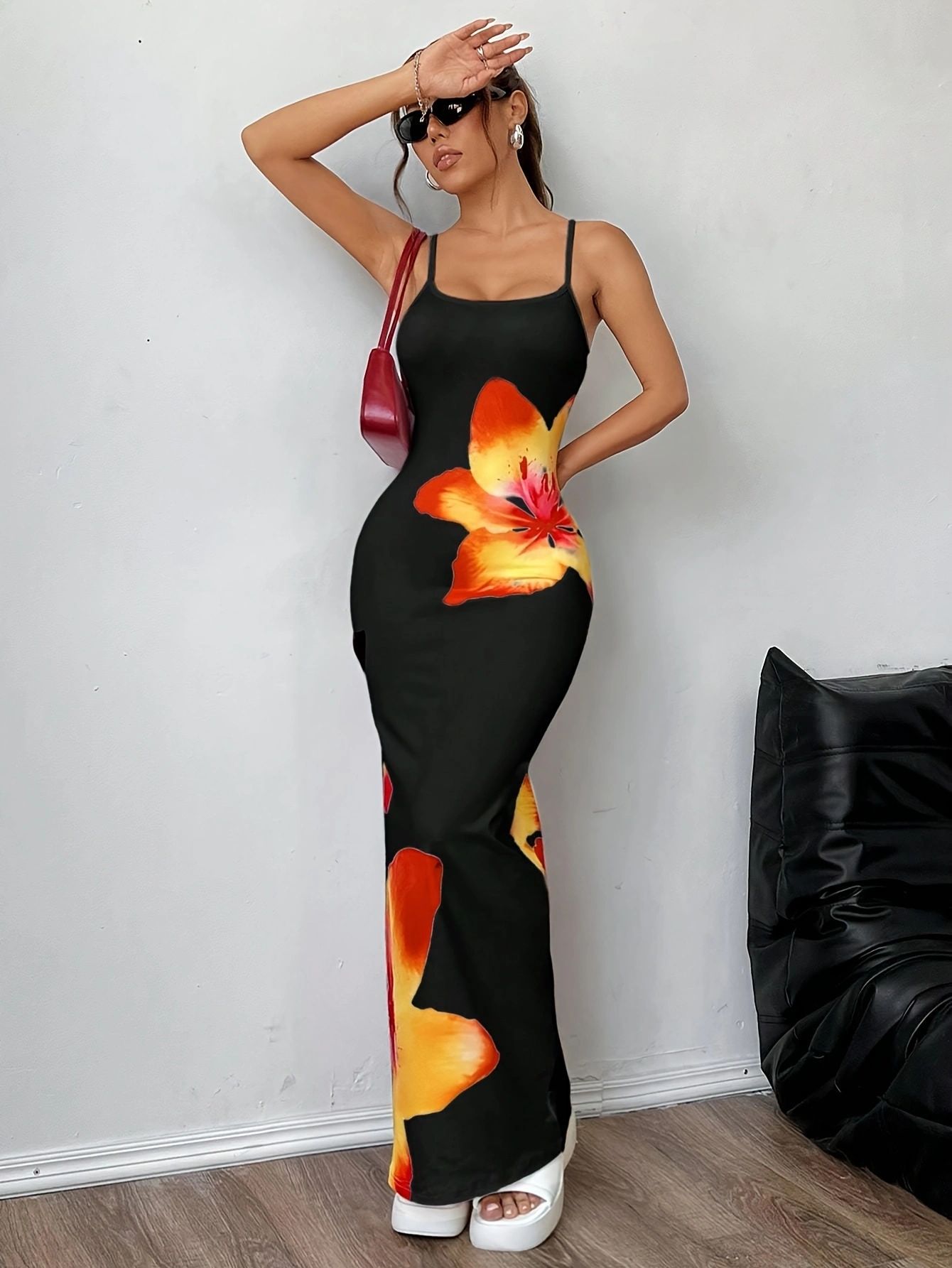 White Bodycon Maxi Dress Summer Style Sleeveless Lightweight Fabric Perfect for Casual Outings or Beach Wear