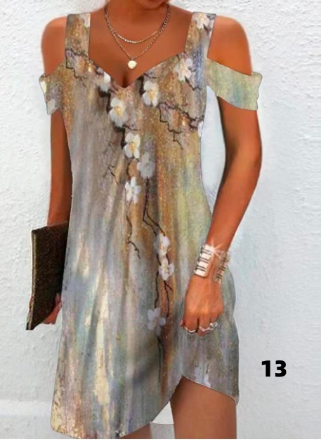 3D Digital Print Dress Summer Style Short Sleeve Comfortable Fabric Perfect for Casual Outings Wholesale Available