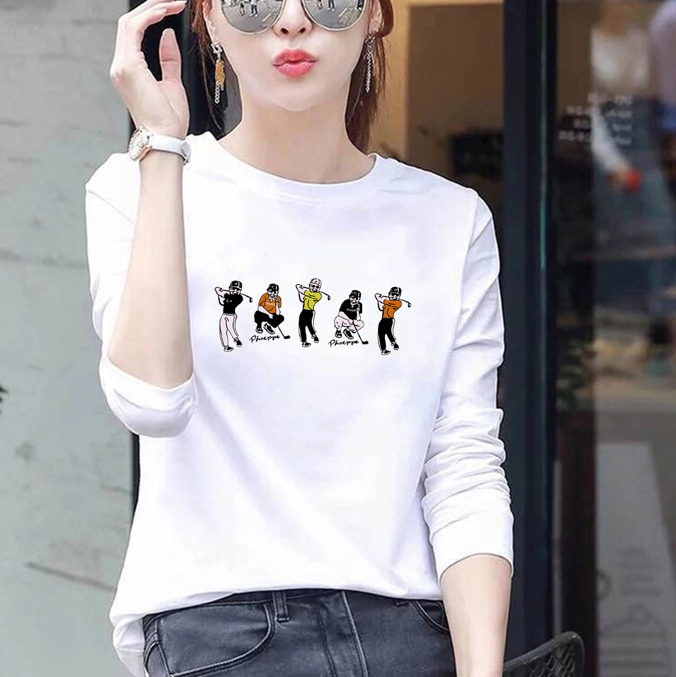 Womens Loose Fit Round Neck Long Sleeve T Shirt 95 Cotton Floral Print Plus Size Casual Spring Wear Wholesale