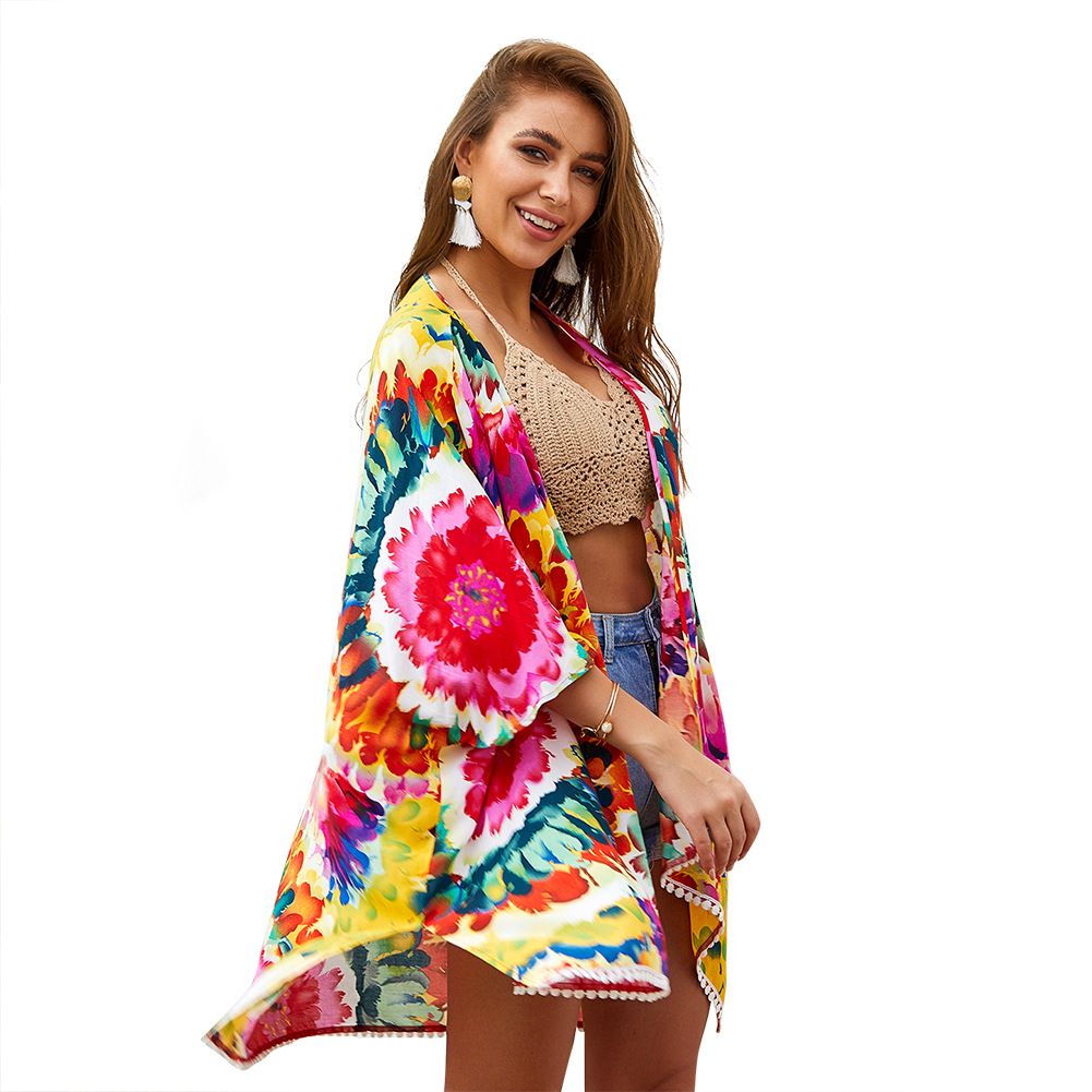 Bohemian Style Kimono Cardigan Original Design Lightweight Summer Beach Cover Up Perfect for Casual Wear Wholesale