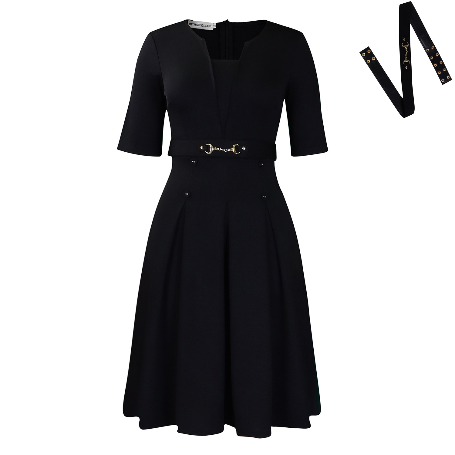 Fashionable Women's Summer Short Sleeve Dress, Elegant Plus Size Solid Color Casual Dress for African Style, New Arrival