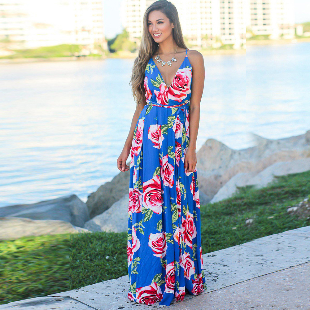 Summer Womens Beach Dress Sleeveless Backless Casual Style Lightweight Fabric Perfect for Vacation Wholesale