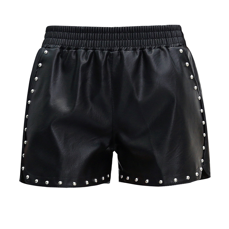 PU Leather Shorts Slim Fit High Waist Stylish Design Autumn Winter Fashion for Trendy Outfits Wholesale Available