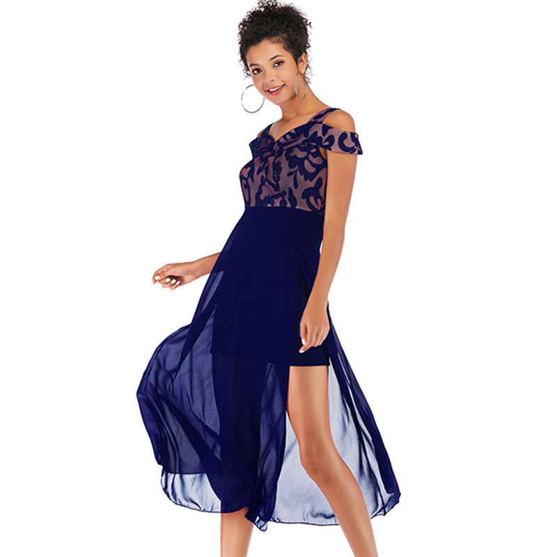 Off Shoulder Tulle Dress Elegant Design Spring Collection Womens Fashion Wholesale Available