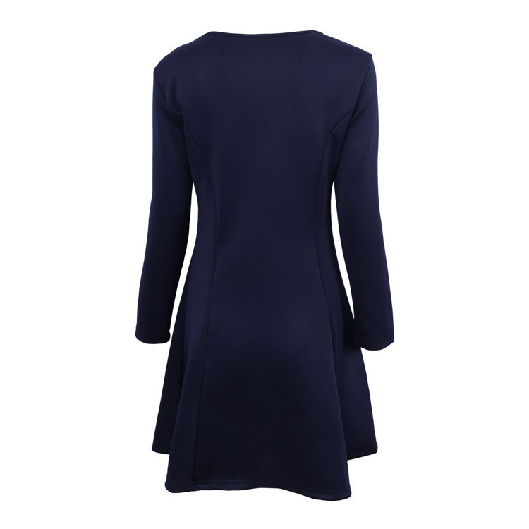Womens A Line Dress Solid Color Mid Length Elegant Design Spring Fashion for Casual or Formal Occasions Wholesale