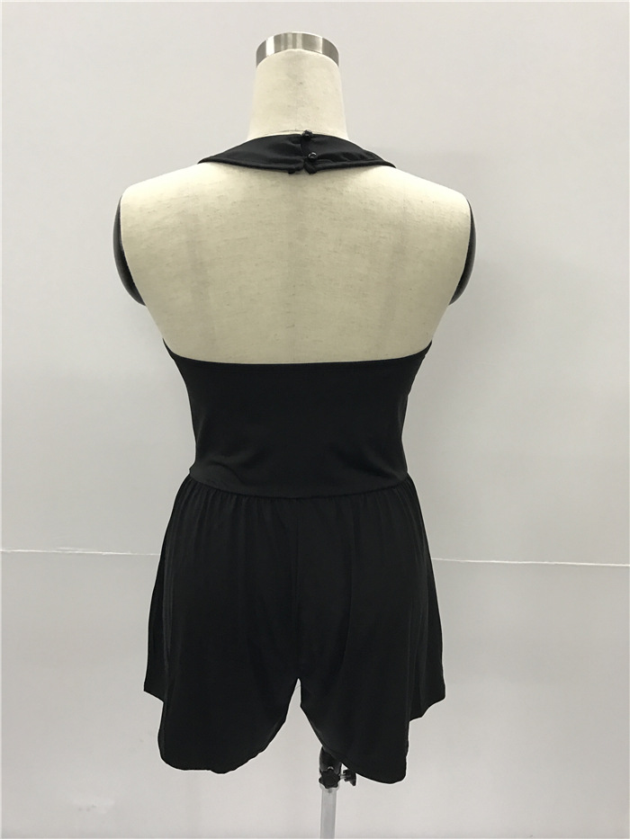 Loose Fit Backless Jumpsuit Sexy Hollow Out Design Lace Up Detail Casual Style Perfect for Autumn Wear Wholesale