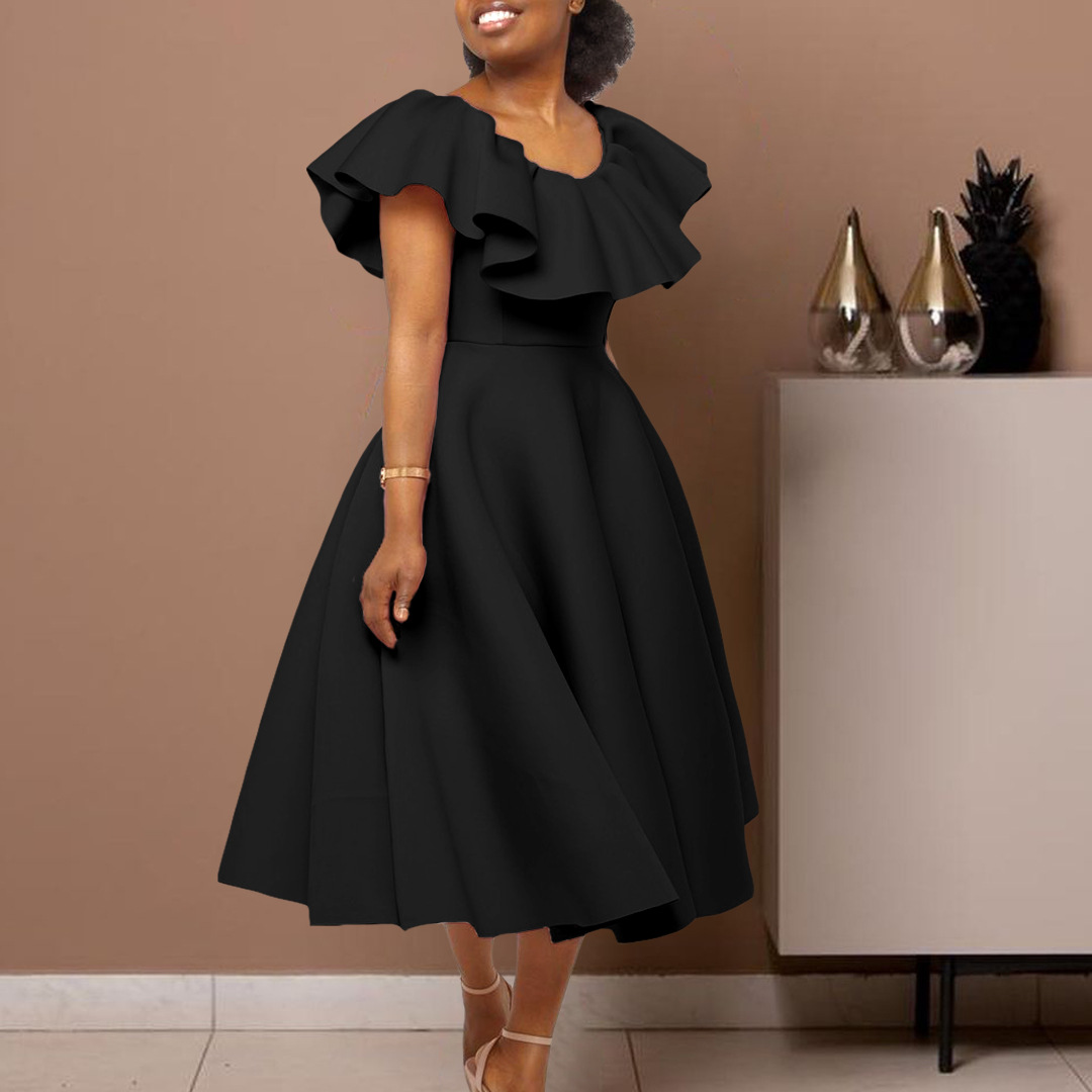 Elegant Ruffled Hem Maxi Dress for Parties and Events, Fashionable and Chic Evening Gown, Perfect for Special Occasions
