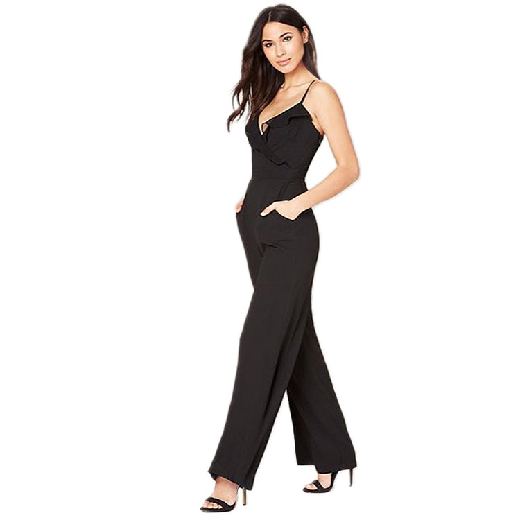 Fashionable Womens Deep V Neck Halter Jumpsuit Sexy Trendy Summer Style Perfect for Parties and Casual Outings
