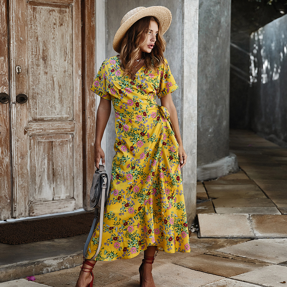 Elegant Floral Maxi Dress for Women Original Design High End Quality Perfect for Parties or Casual Wear Wholesale