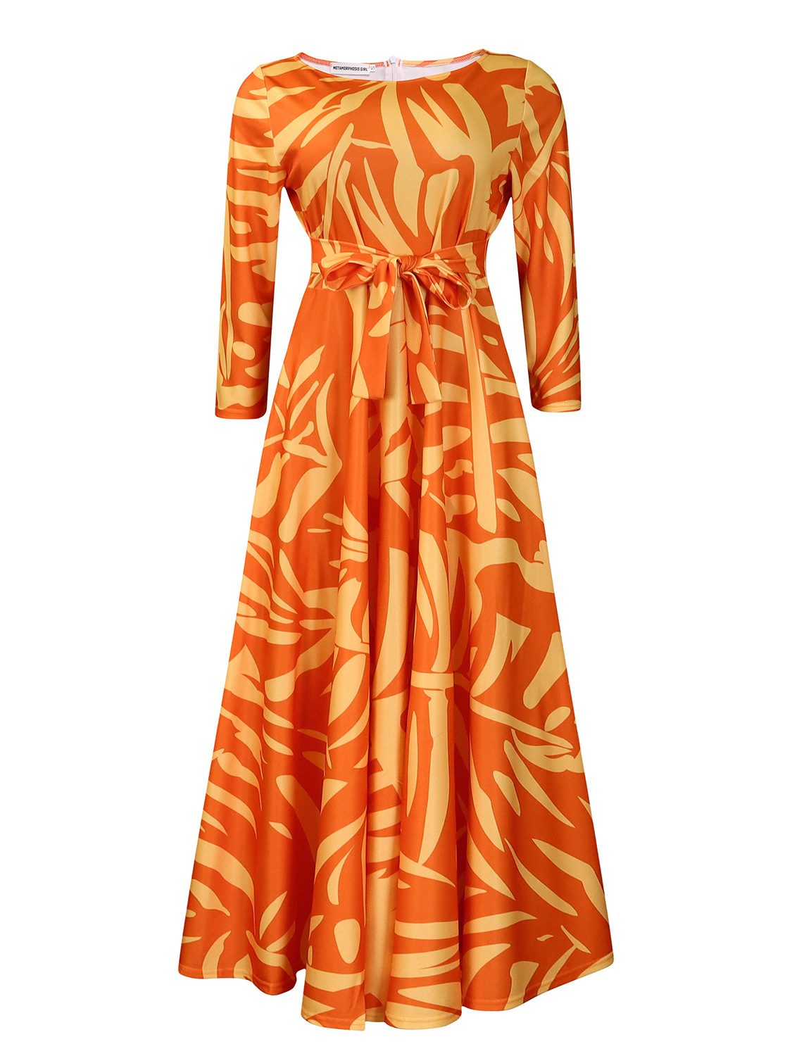 Cross Border Women's Fashion — Stylish, Elegant, Printed, Plus Size, Midi Dress — Spring Collection — Wholesale Supply