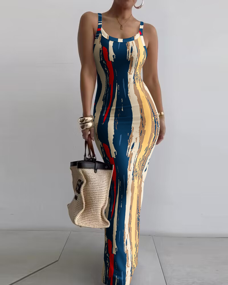White Bodycon Maxi Dress Summer Style Sleeveless Lightweight Fabric Perfect for Casual Outings or Beach Wear