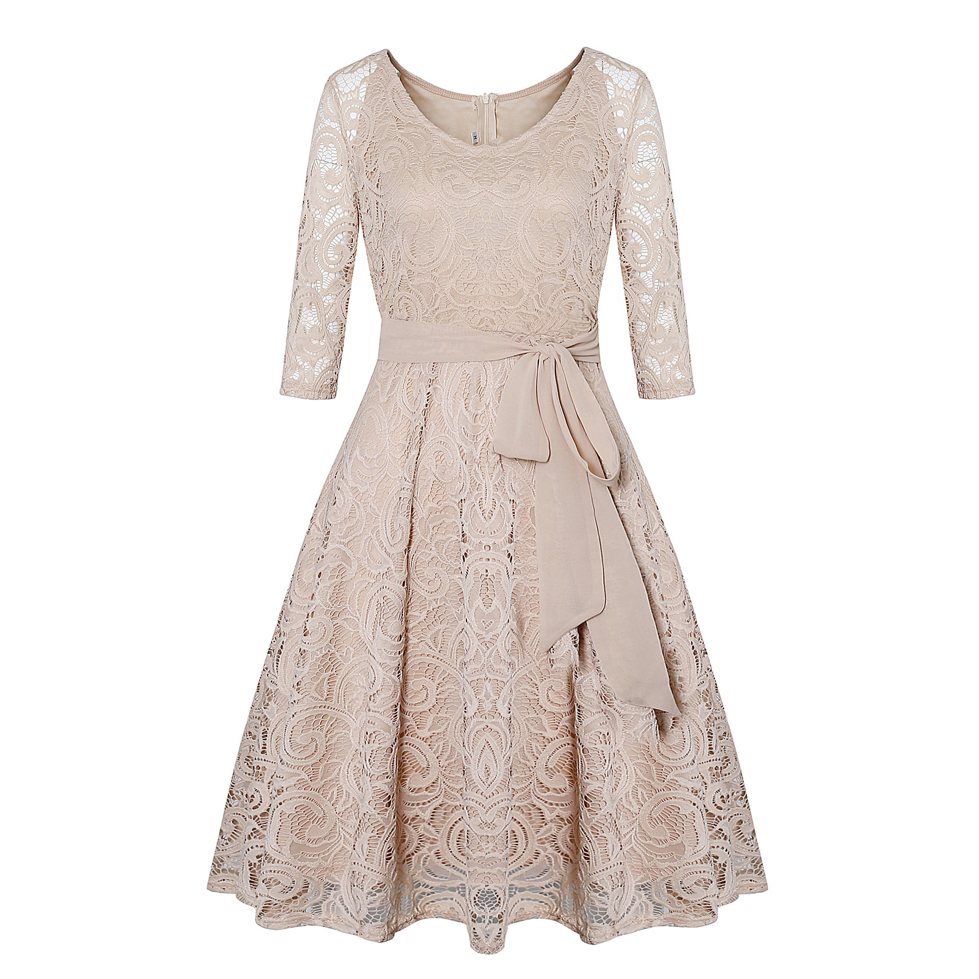 Vintage Lace A Line Dress High End European Style Spring Fashion for Women Wholesale Available