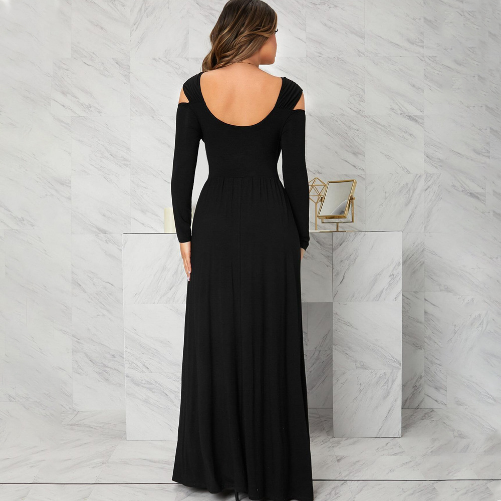 Women's Elegant V-Neck Maxi Dress