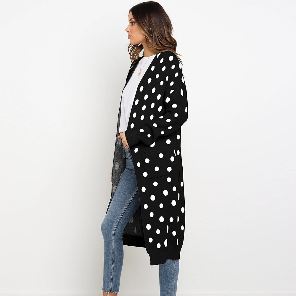 Knitted Cardigan Loose Fit Long Sleeve Soft Fabric Autumn Winter Womens Fashion Outerwear Wholesale Available