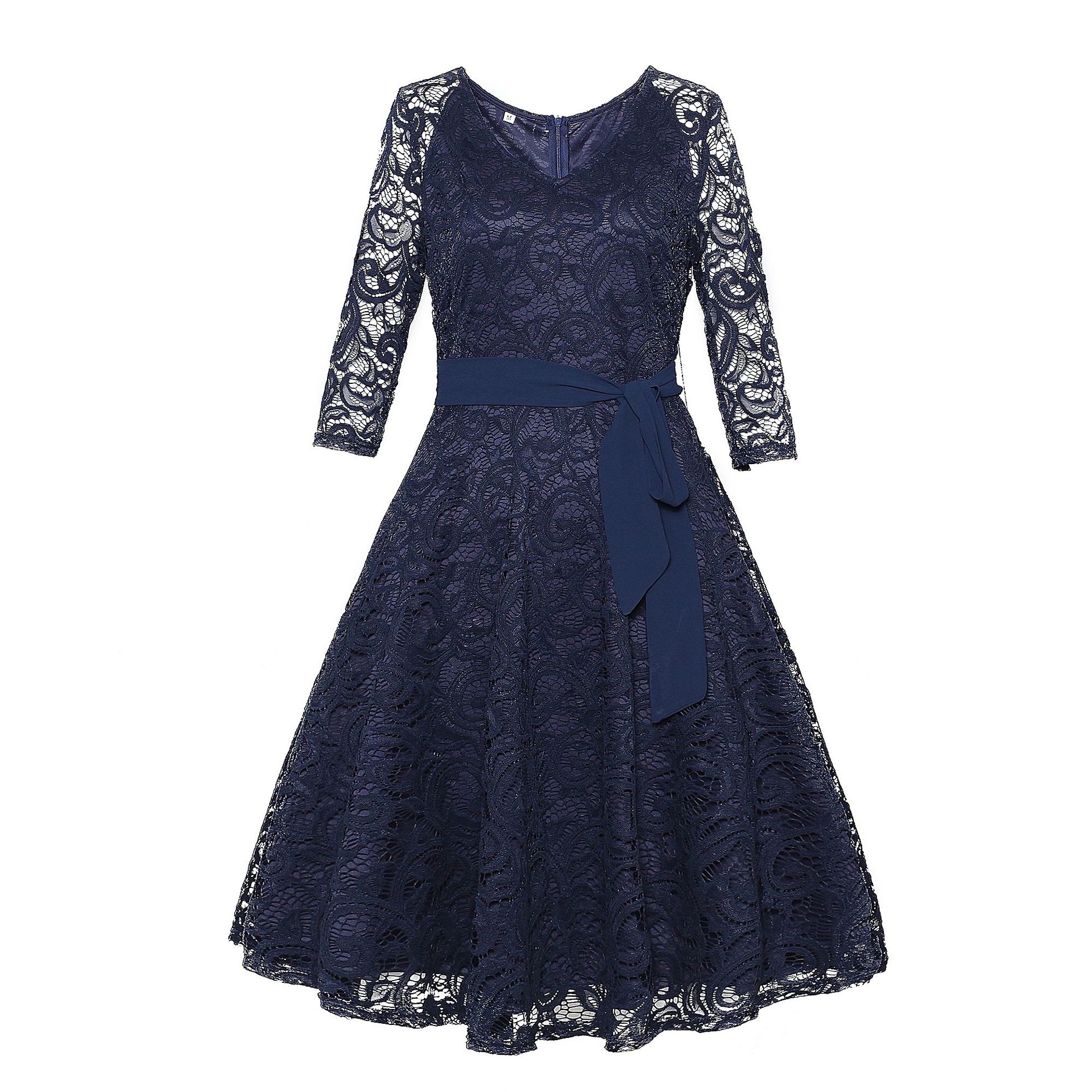 Vintage Lace A Line Dress High End European Style Spring Fashion for Women Wholesale Available