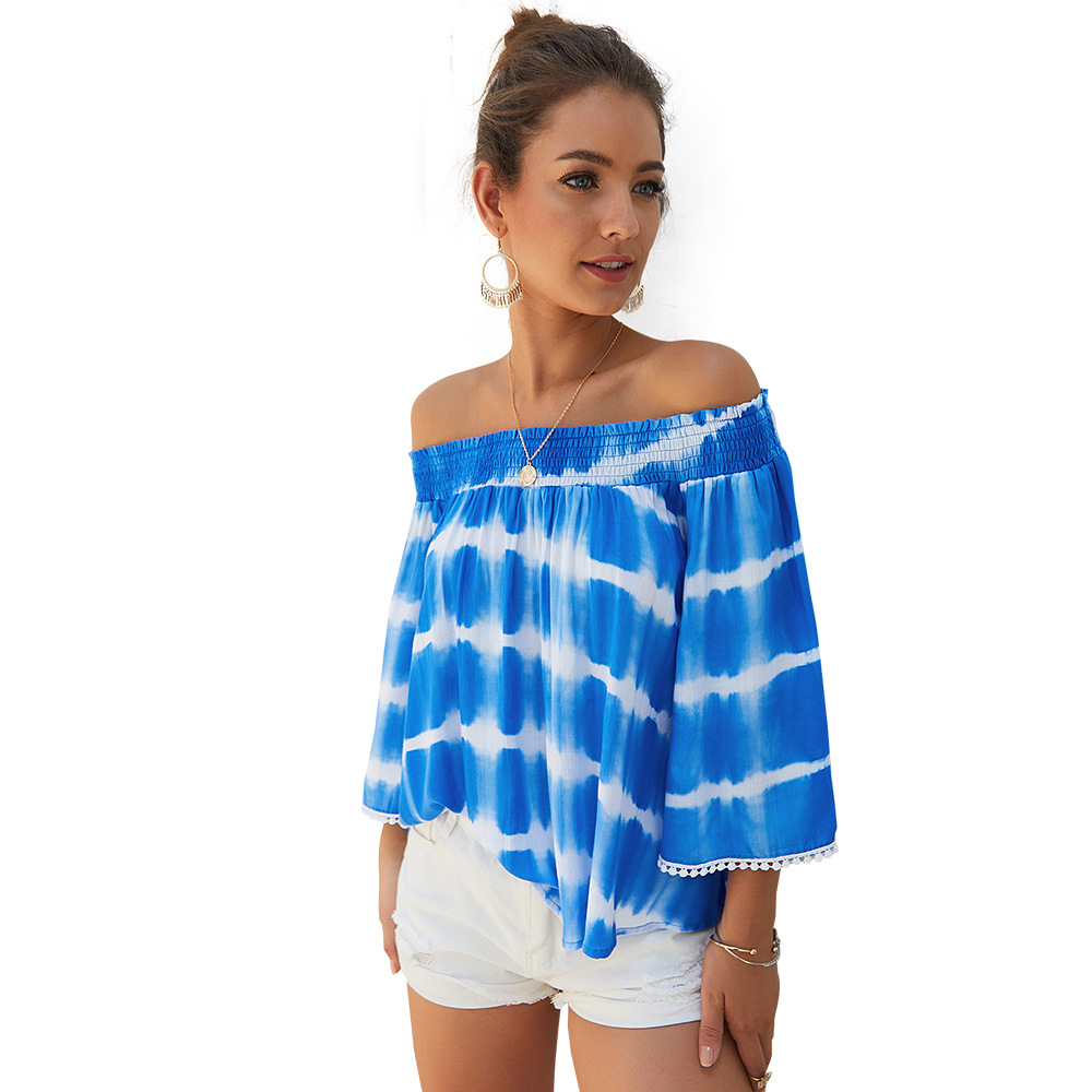 Off Shoulder Loose Top 3 4 Sleeve Original Design Casual Style Perfect for Early Autumn Wholesale Available