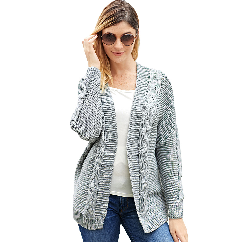 Womens Mid Length Cardigan Sweater Long Sleeve Cozy Knit Winter Fashion Wholesale Available