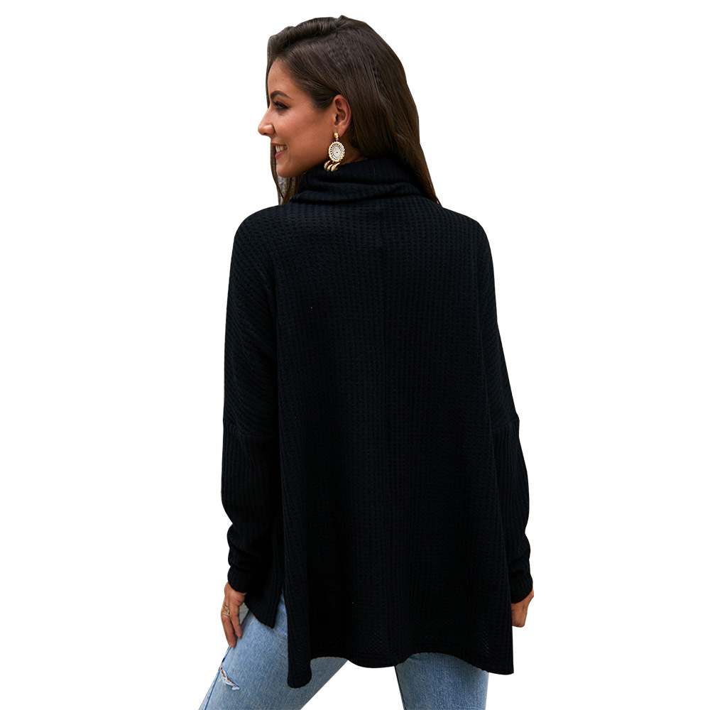 High Neck Womens Knit Sweater European and American Fashion Autumn Winter Style Custom Design Wholesale Available