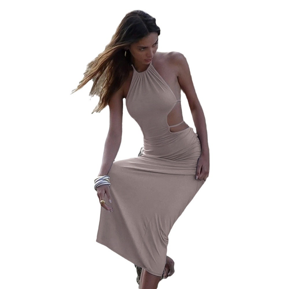French Style Womens Maxi Dress Elegant Soft Fabric Spring Summer Collection Perfect for Vacations Wholesale