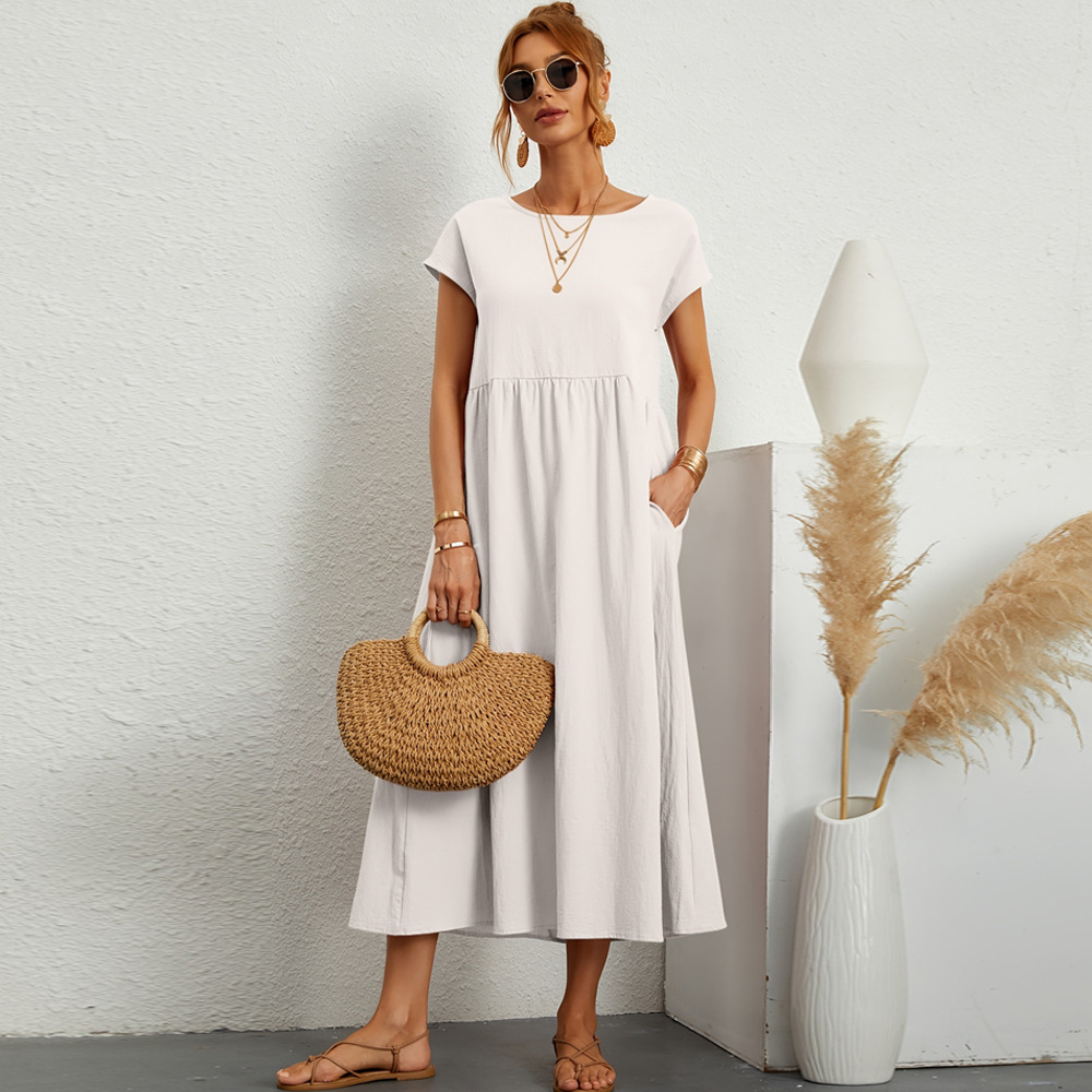 Elegant Long Casual Dress for Women Fashionable Comfortable Versatile Ideal for Home and Travel Wholesale Available