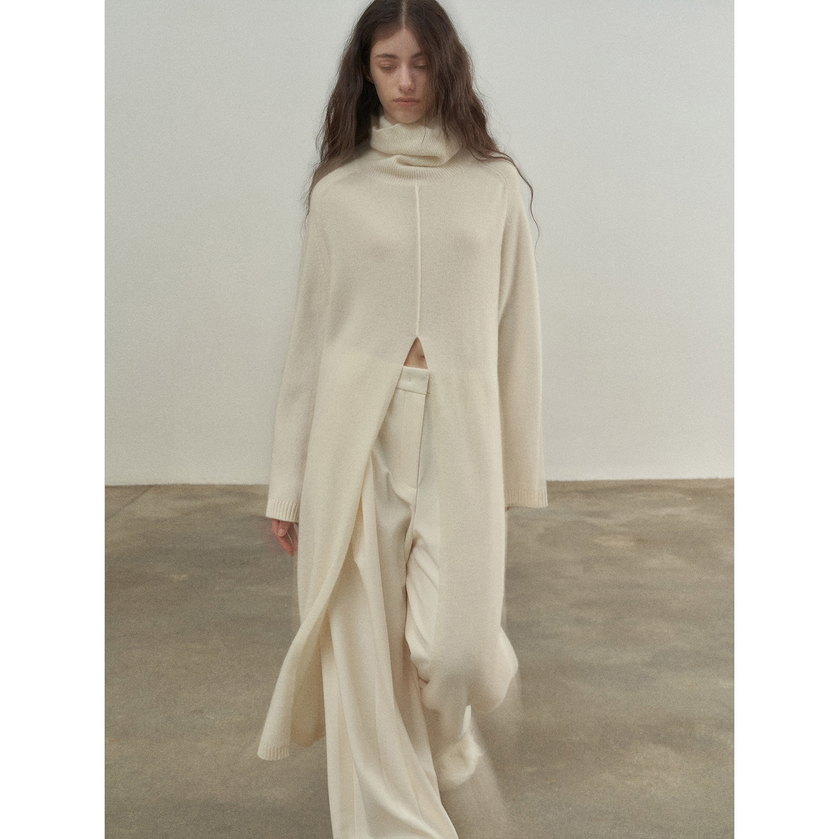 Wide Leg Casual Trousers for Women Long Length Mid Low Waist 3D Draping Design Autumn Wear Wholesale Available