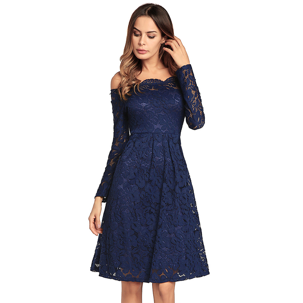 Lace Long Sleeve Dress Elegant Design Sexy Fit Spring Summer Fashion Perfect for Parties and Special Occasions