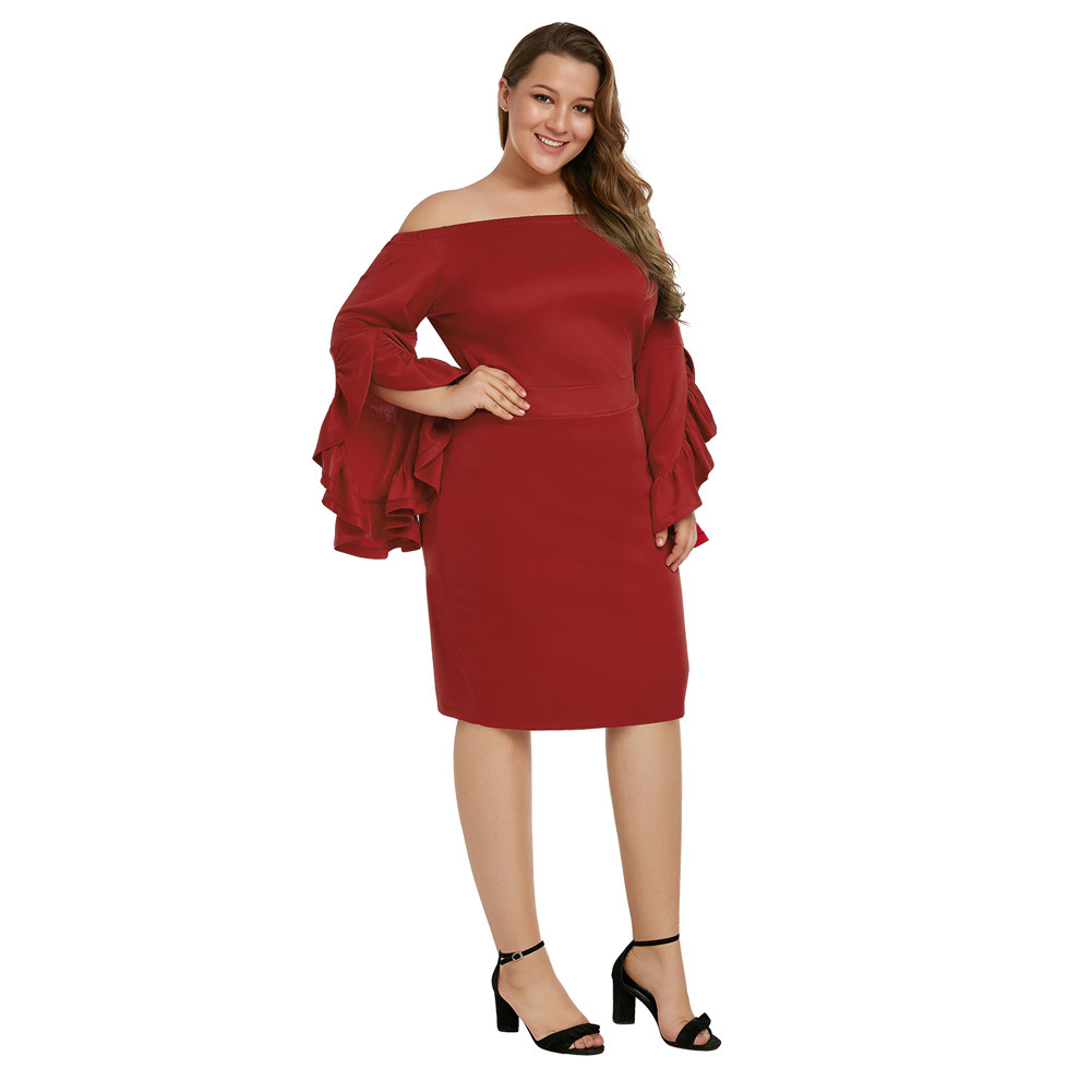 Plus Size Womens Dress Spring Collection Sexy Off Shoulder Bodycon Fit Elegant Style Wholesale Available