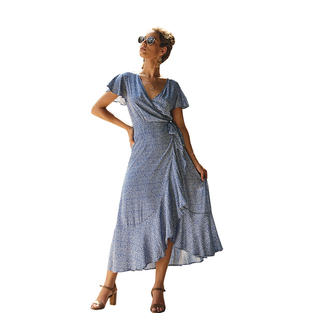 Floral Print Summer Dress for Women Casual Style Comfortable Fabric Vibrant Colors Perfect for Parties or Beach