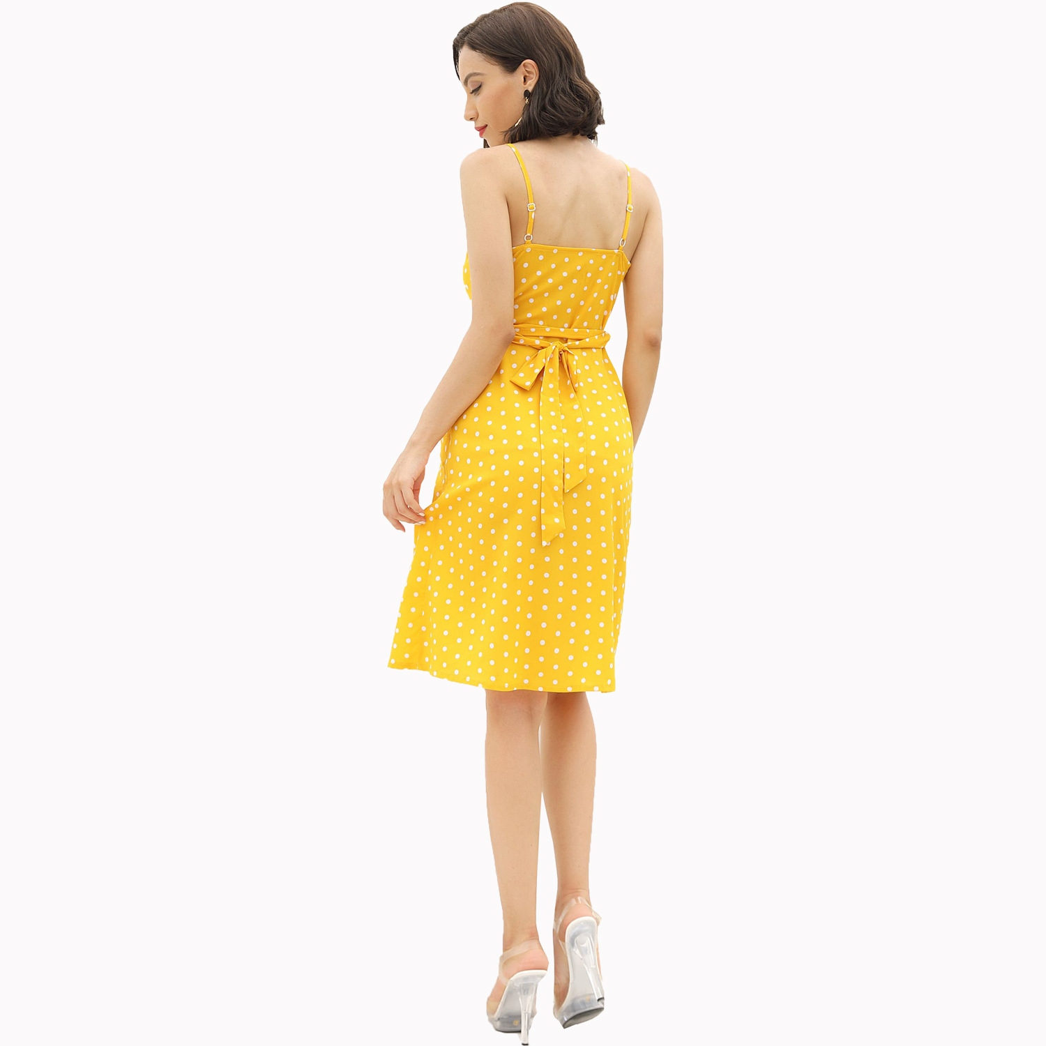Polka Dot Slip Dress Sexy Lightweight Vacation Ready Summer Fashion for Women Wholesale Available