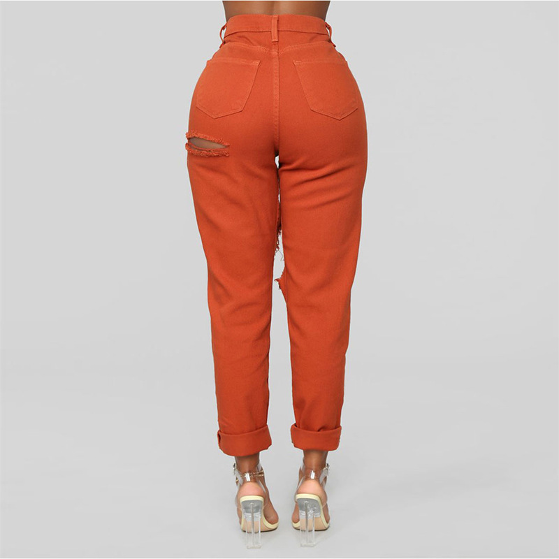 Boyfriend Style Ripped Denim Jeans for Women Distressed Casual Comfortable Fit Perfect for Everyday Wear Wholesale