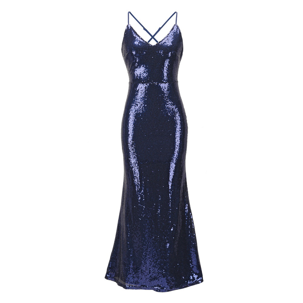 Summer Evening Dress Womens Sleeveless Maxi Gown Solid Color Elegant Design for Parties Wholesale Available