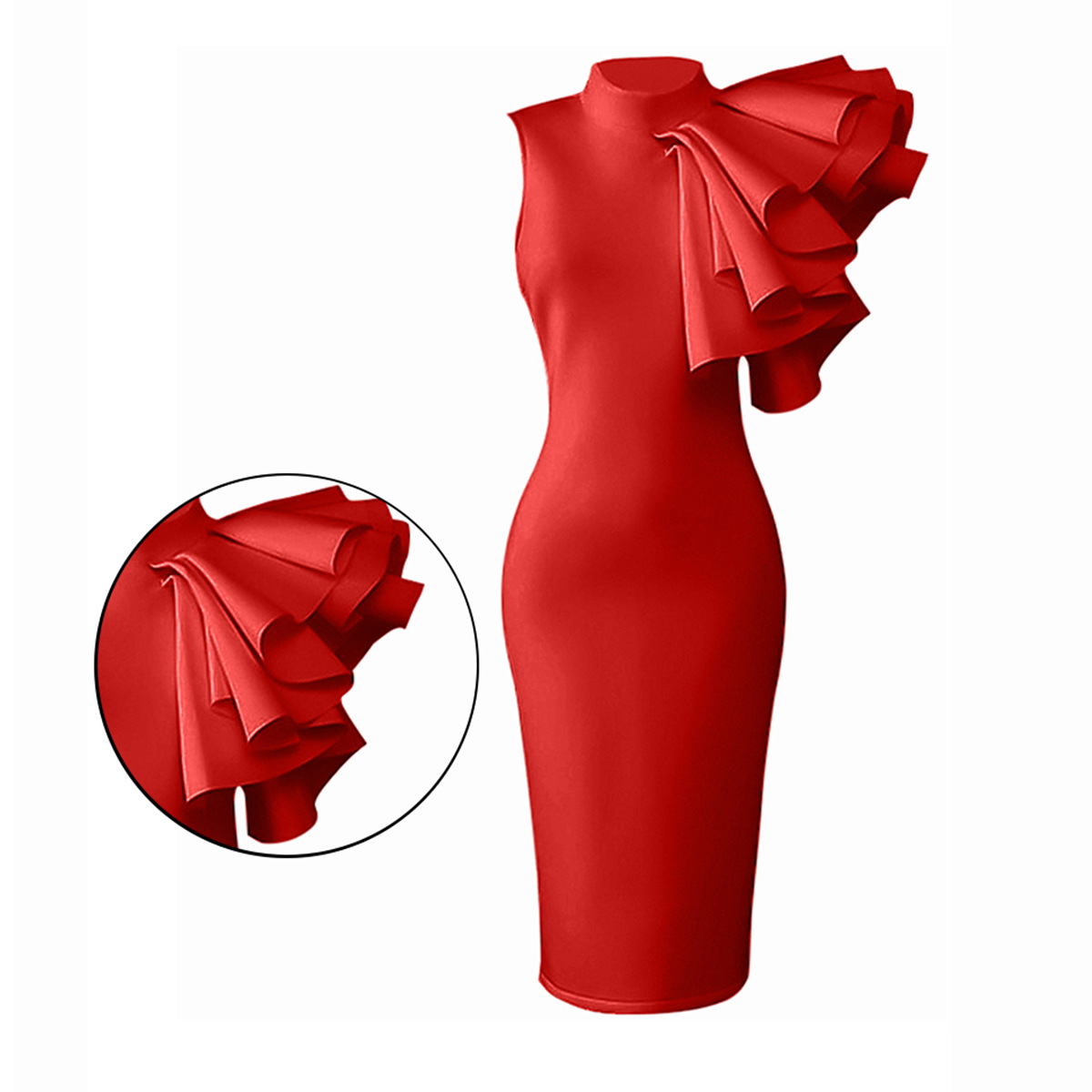 Sleeveless High Neck Bodycon Dress Elegant Party Wear Womens Fashion for Events Wholesale Available