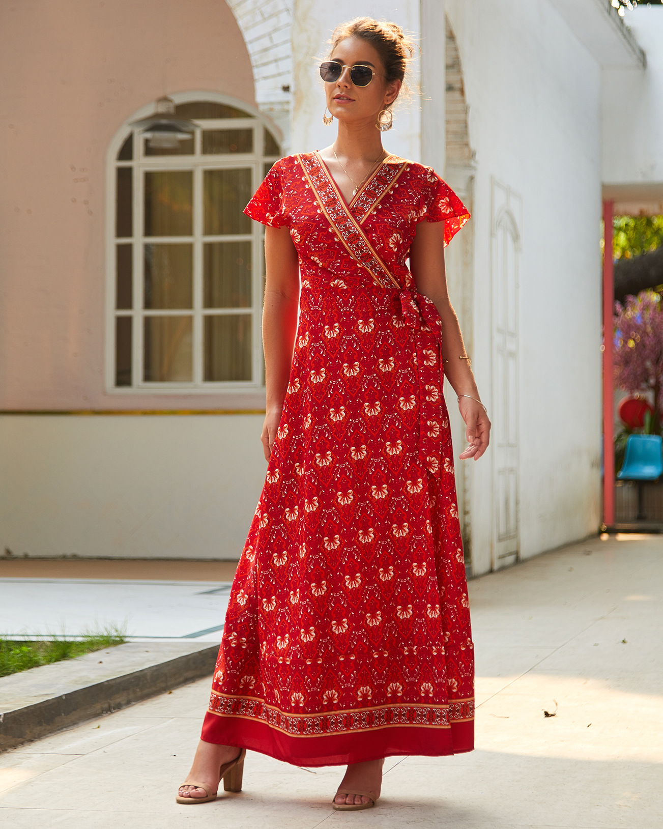 Summer Floral Maxi Dress for Women Casual Sexy Comfortable Perfect for Vacation Ready to Ship